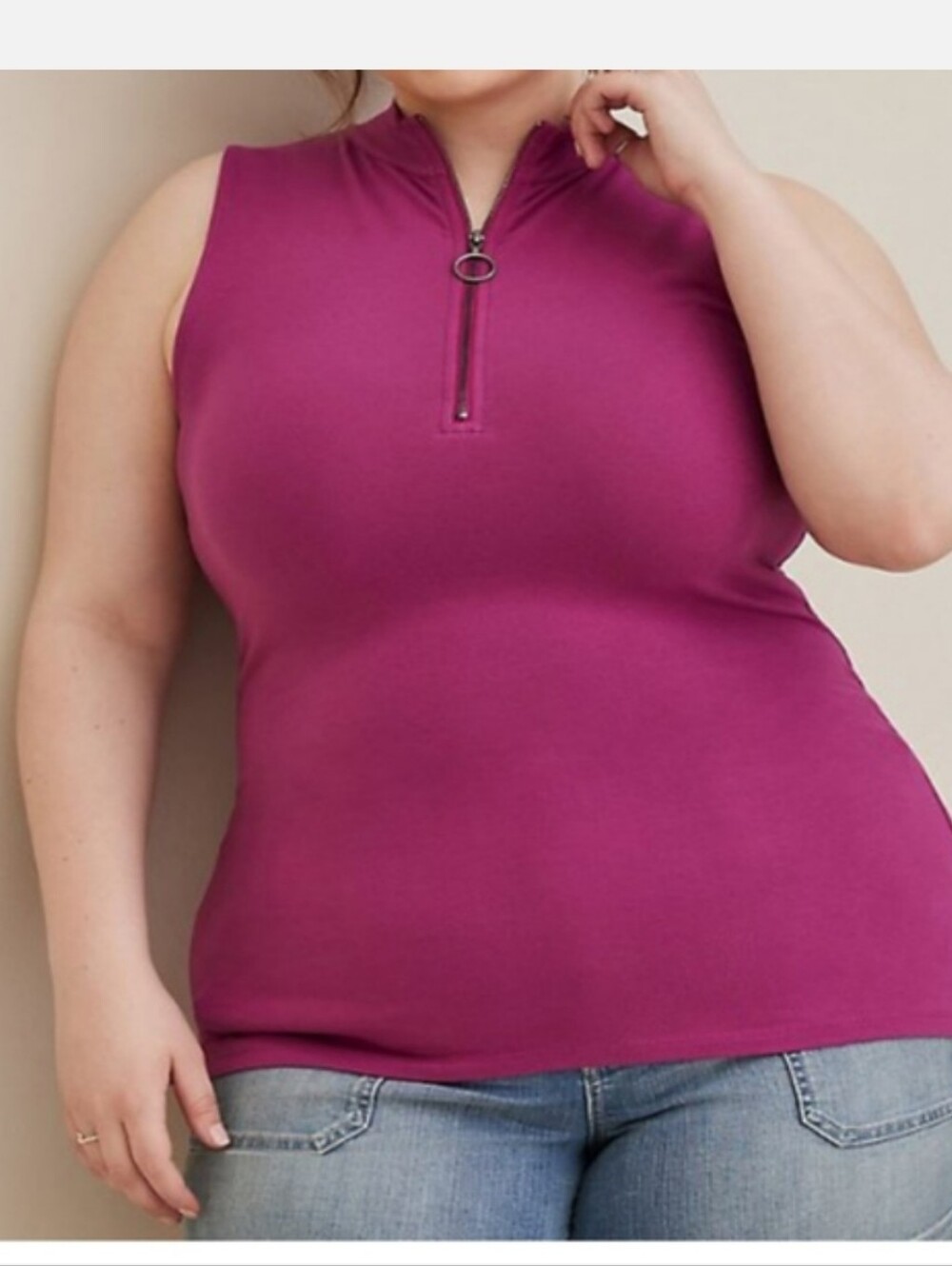 NWT Torrid Mock Neck Foxy Zip Up Top Size 1x